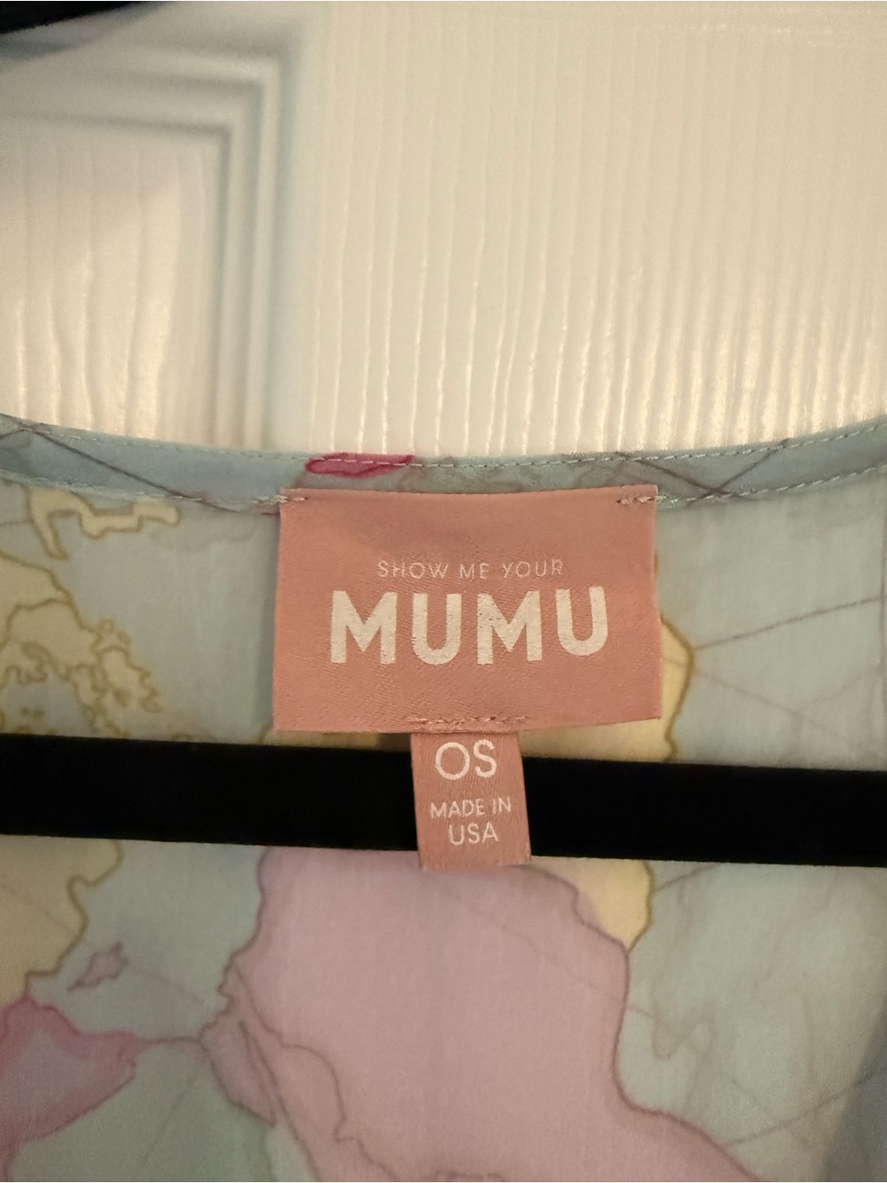 Show Me Your MuMu Pastel Map Print Dress with Pink Label - Picture 2 of 4